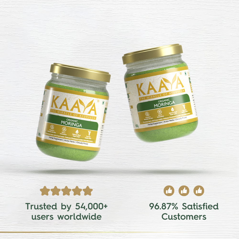 Organic Moringa Powder for Skin Health, Joint Strength, Immunity & Blood Sugar Balance | Dept. of Ayurveda Approved (100gm)