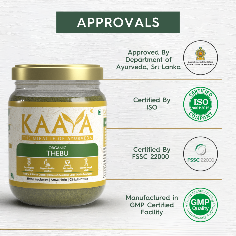 Organic Thebu Powder for Diabetes Control, Cholesterol Balance & Daily Vitality | Dept. of Ayurveda Approved (90g)