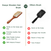 Kaaya Wooden Hair Brush with Bamboo Bristles, Reduces Hair Fall & Breakage, Promotes Healthy Hair Growth, For Men & Women