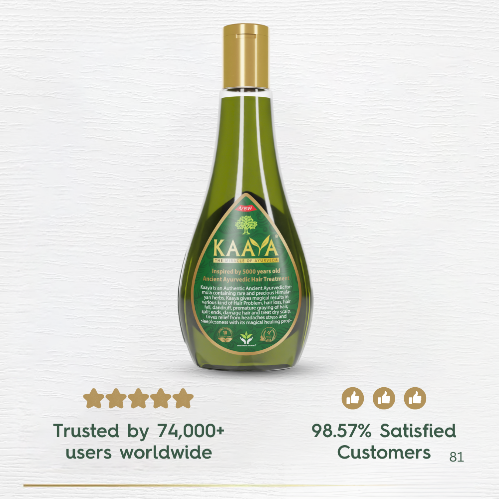 Kaaya Ayurvedic Hair Oil For Hair Growth & Hair Fall Control, Paraben Free for both Men & Women (200ml Bottles)